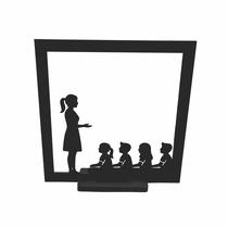 Silhuart Mini Quadro Dia dos Professores PRO-015 + Caixa MDF