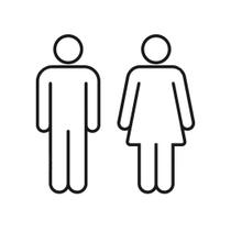 Silhueta Avatar Banheiro Feminino Masculino