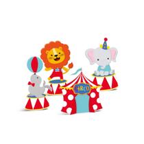 Silhueta Decorativa de Mesa - Festa Circo 2 - 04 unidades - Cromus - Rizzo Festas