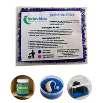 Silica Azul Refil para Desumidificador de Aparelho Auditivo (INDAVIDAS) - Sachê 30 g