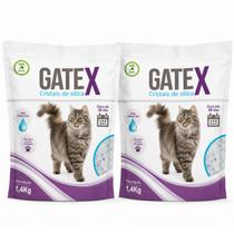 Silica Gato Cristal Gatex 1,4kg Areia Controle Antiodor Pet - Silica Gato Cristal Gatex 1,4kg Areia Controle Antiodor Pet -