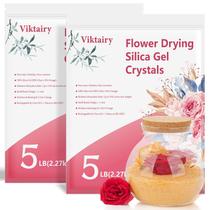 Sílica gel para secagem de flores Viktairy 2x2,27 kg com indicador de cor Sílica gel para secagem de flores Viktairy 2x2,27 kg com indicador de cor