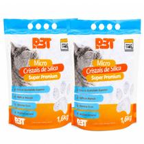 Silica Higienica 1,6Kg Micro Gato Areia Cristal Absorcao Pet - Silica Higienica 1,6Kg Micro Gato Areia Cristal Absorcao Pet -