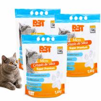 Silica Higienica 1,6Kg Micro Gato Areia Cristal Absorcao Pet - Silica Higienica 1,6Kg Micro Gato Areia Cristal Absorcao Pet -