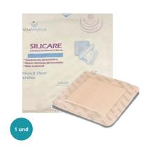 Silicare Curativo De Espuma Com Borda De Silicone 15cm x 15cm Vitamedical