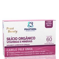 Silício Orgânico 150 mg Praxi Beauty 60 Cápsulas sem sabor