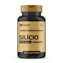 Silicio organico 490mg para fortalecimento com 60 capsulas muwiz