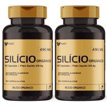 Silício orgânico vitamina silicio organico 60 caps muwiz kit 2