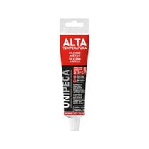 Silicone 50gr vermelho alta temperatura unipega