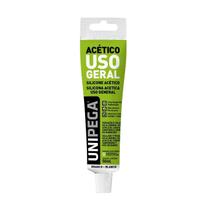 Silicone Acético 100% Profissional 50ml Branco - Unipega Silicone Acético 100% Profissional 50ml Branco - Unipega