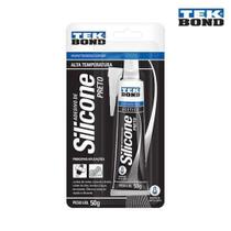 Silicone Acético 50g Preto Blister Alta Temp - Tekbond - NÃO ESPECIFICADO Silicone Acético 50g Preto Blister Alta Temp - Tekbond - NÃO ESPECIFICADO