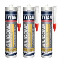 Silicone Acetico Adesivo Branco 260g Standard Tytan - 3 un Silicone Acetico Adesivo Branco 260g Standard Tytan - 3 un