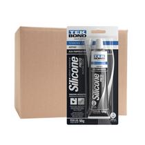 Silicone Acético Alta Temperatura Preto 50g Tekbond - CX 12U