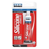 Silicone Acético Alta Temperatura Vermelho 50g Tekbond