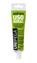 Silicone acético branco fixa forte bisnaga 50ml unipega