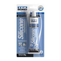 Silicone Acético Branco ou Transparente 50G Blíster Tekbond