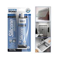 Silicone Acético Incolor Banheiros Cozinha 50G Tekbond