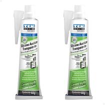 Silicone Acético Incolor Tekbond Vedante 50g Kit 2un