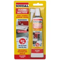 Silicone Acético Multiuso 928416 Selante para Superfícies Vitrificadas Incolor 50g Soudal Silicone Acético Multiuso 928416 Selante para Superfícies Vitrificadas Incolor 50g Soudal