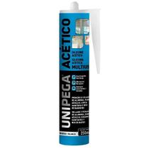 Silicone Acetico Multiuso Branco 250ML Unipega Silicone Acetico Multiuso Branco 250ML Unipega