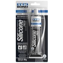 Silicone acético para alta temperatura 50 gramas (Preto)