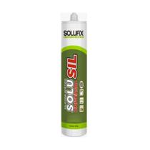 Silicone acetico solufix adesivo selante 230g branco janela porta box banheiro