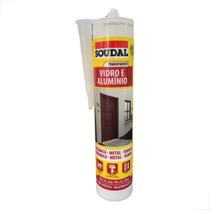 Silicone Acético Soudal 244g Veda Vidro e Aluminio Kit 12Uni