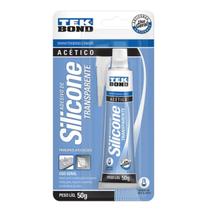 Silicone Acético Tekbond Transparente Vedação Multiuso 50g Silicone Acético Tekbond Transparente Vedação Multiuso 50g