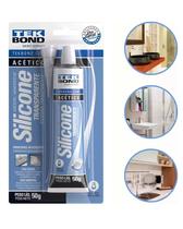 Silicone acetico vedação 50g transparente blister tekbond Silicone acetico vedação 50g transparente blister tekbond