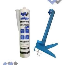 Silicone Acético Vidros e Alumínio Branco com Aplicador Silicone Acético Vidros e Alumínio Branco com Aplicador