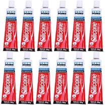 Silicone Alta Temp. Tekbond Vermelho 50g - Kit 12 und.