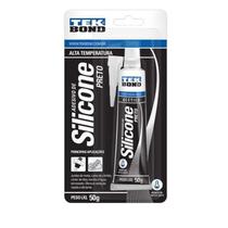 Silicone Alta Temperatura Preto 50g - Adesivo Selante Resistente a Óleo - Tekbond Silicone Alta Temperatura Preto 50g - Adesivo Selante Resistente a Óleo - Tekbond