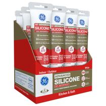 Silicone Caulk GE Advanced para cozinha e banheiro, pacote de 82 ml com 12