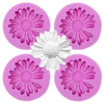 Silicone Chocolate Molds Acccatto Daisy Flower, 4 pacotes
