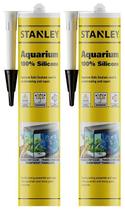 Silicone de Aquário STANLEY - 300ml, Transparente, Pacote com 2 Unidades - À Prova D'Água