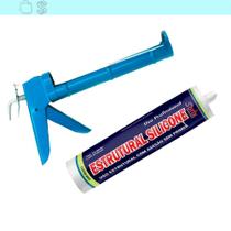 Silicone Estrutural Branco Cartucho 400G Sbrix E Aplicador Branca