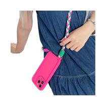 Silicone Fosco Crossbody Colar Cordão Macio Caso À Prova De Choque Para Iphone pro Max Xs 16 14 15