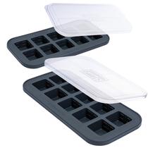 Silicone Freezer Mold Souper Cubes, 2 colheres de sopa de carvão vegetal Silicone Freezer Mold Souper Cubes, 2 colheres de sopa de carvão vegetal