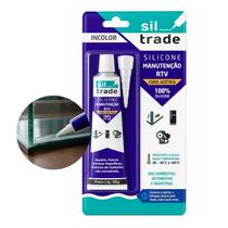 Silicone Incolor 50g RTV Vedação Manutenção Sil Trade