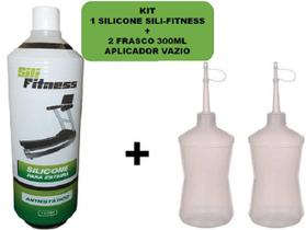 Silicone Lubrificante Esteiras Sili-Fitness 1 L + 2 Frascos