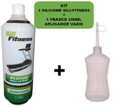Silicone Lubrificante próprio p/ Esteiras SILI FITNESS 1 Litro + Frasco