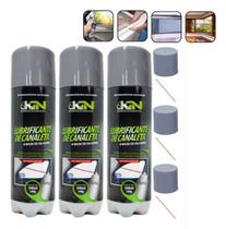 Silicone Lubrificante Spray Porta Canaleta Kit 3 Uni 300ml - KN Automotivos