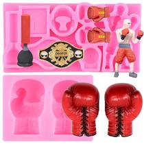 Silicone Mold Boxing Sports Fondant ZiXiang, conjunto de 2 Silicone Mold Boxing Sports Fondant ZiXiang, conjunto de 2