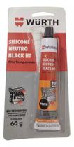 Silicone Neutro Black Ht Alta Temperatura 60g Wurth Preto