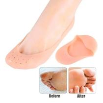 Silicone Para Calcanhar Rachaduras Sangramento Hidratação Profunda Meia Gel Ortopédica Par Bege Silicone Para Calcanhar Rachaduras Sangramento Hidratação Profunda Meia Gel Ortopédica Par Bege