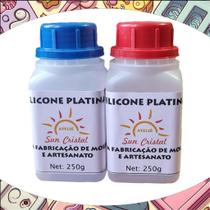 Silicone Platina para Confecção de Moldes e Artesanato - 200g e 500g Silicone Platina para Confecção de Moldes e Artesanato - 200g e 500g