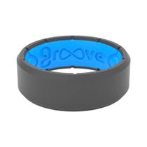 Silicone Ring Groove Life Edge Deep Stone/Blue tamanho 10 para homens