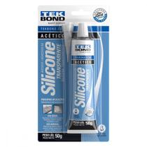 Silicone Tekbond Acetico 50G. Transparente Blister - Kit C/12 Pecas