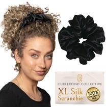 Silk Scrunchies Curlfriend Collective Mulberry Silk Black XL