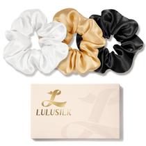 Silk Scrunchies LULUSILK para dormir com cabelo 100% seda de amora real